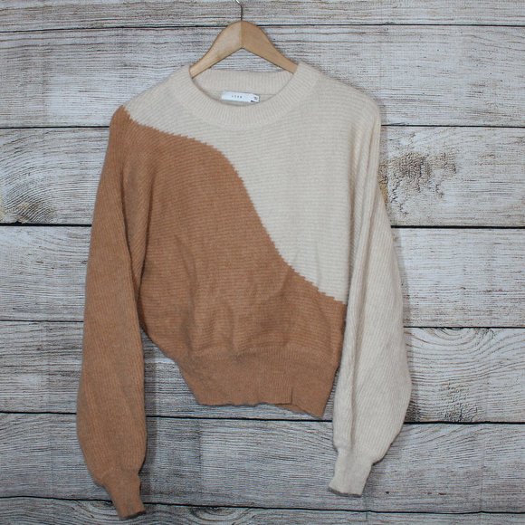 Lush Sweaters - LUSH | Two-Tone Knit Sweater